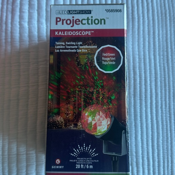 New indoor/outdoor projector lights red green turning kaleidoscope NWT - Picture 2 of 3